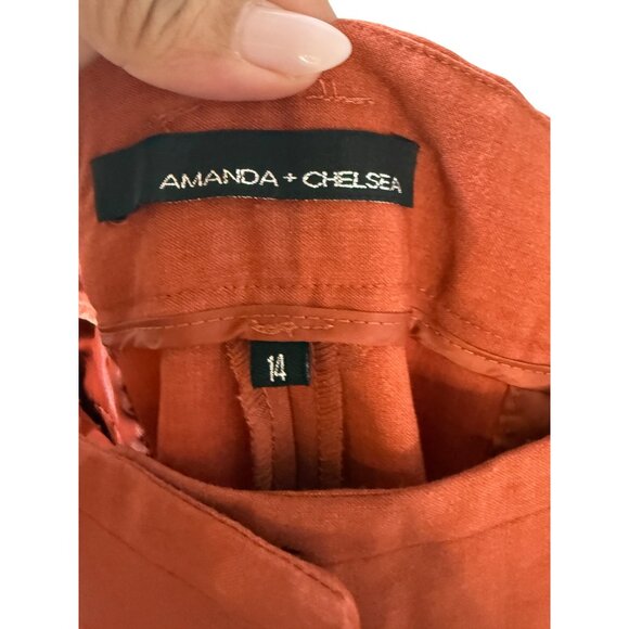 Amanda + Chelsea Womens Rust Pants Size 14 - Picture 3 of 6